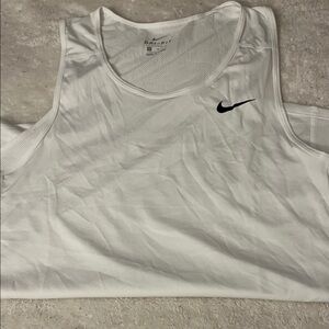 Nike White Tank Top with Black Logo